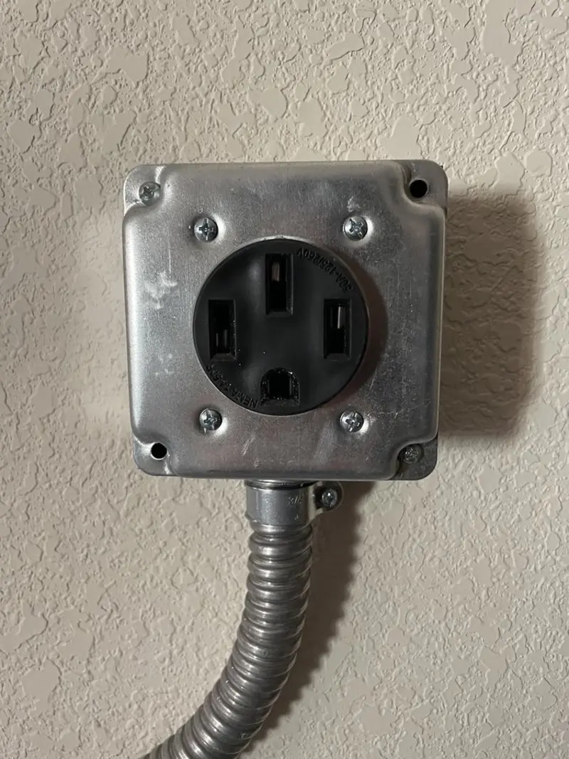NEMA 14-50 outlet installed for Smart Home Electrical in Lakeview Estates